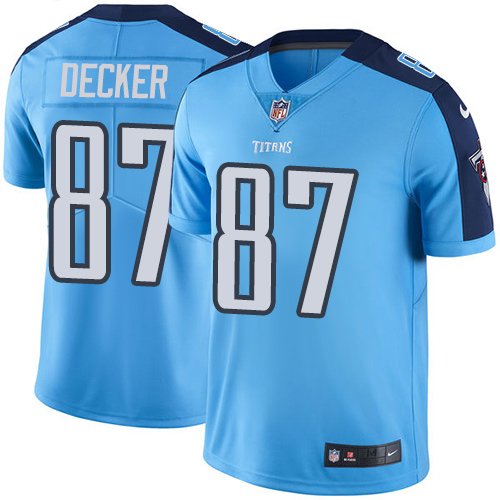 Nike Titans #87 Eric Decker Light Blue Team Color Men's Stitched NFL Vapor Untouchable Limited Jersey - Click Image to Close
